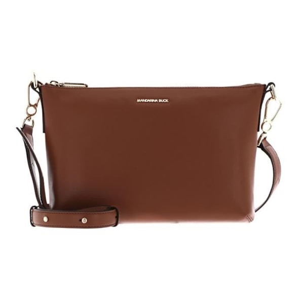 Axelväska - MANDARINA DUCK - Luna Pochette - Kalvläder - Karamellkaffe - 27x20x6 cm kastanj