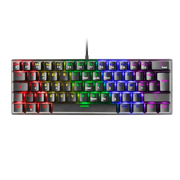 Gaming Tangentbord - MARS GAMING - MK60 RGB - Svart - Blue Switch - Anpassningsbart RGB-belysning