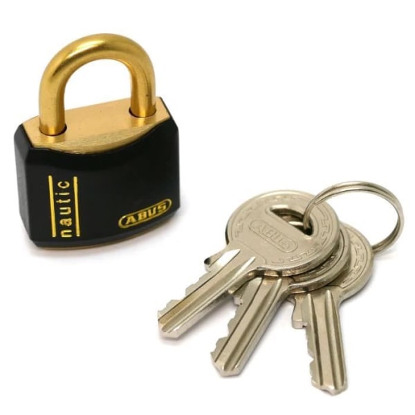 Abus 01015 T84MB/20 Marinlås av 20mm i massivt svart mässing 0000640, 20 - ABUT84MB20