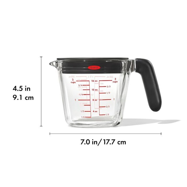 Måttglas - mätverktyg - sked - köksprovbricka Oxo - 11397100UK - Good Grips måttglas 500 ML med lock