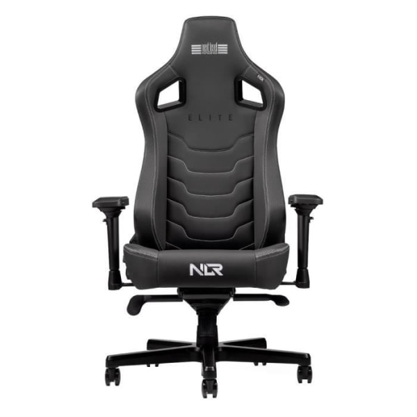 Next Level Racing ELITE gaming stol, premium kontors gaming stol, läder, svart