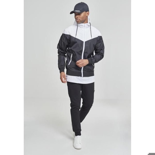 Vindjacka - URBAN CLASSICS - Pil - Svart/Vit - Multisport - Vuxen svart vit jag