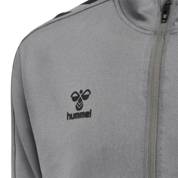 Hummel Herrtröja Core XK Poly grå - långärmad, andningsbar, med dragkedja grå M