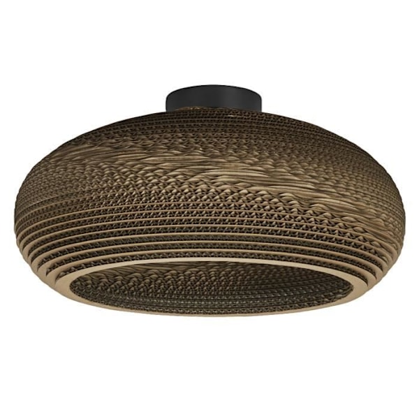 LEDVANCE Decor Kartong Drop brun i wellpapp, lätt, E27, diameter 400 mm, skärm i återvunnet material, hållbar tack vare Vit