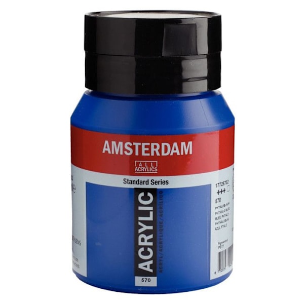 Akrylfärg - Amsterdam - PHTHALO BLUE - 500ml - Ljusbeständig - Hållbar PHTHALO BLÅ