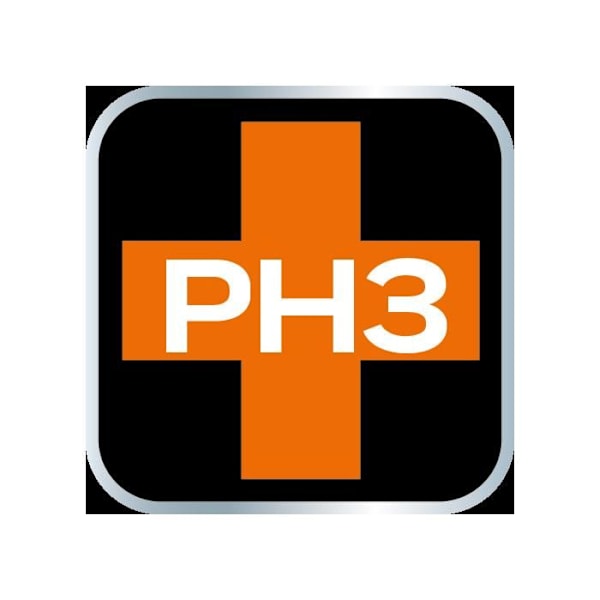 PH3 skruvmejselbits med 1/4" hylsa, kort, 37 mm