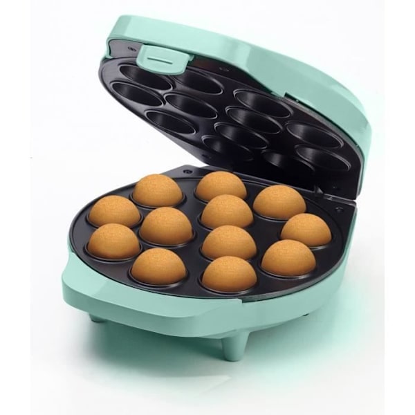 Bestron Cake pop maker i retrodesign, Inkluderar cake pop hållare, gaffel & 12 cake pop sticks, Färg: mint mintgrön