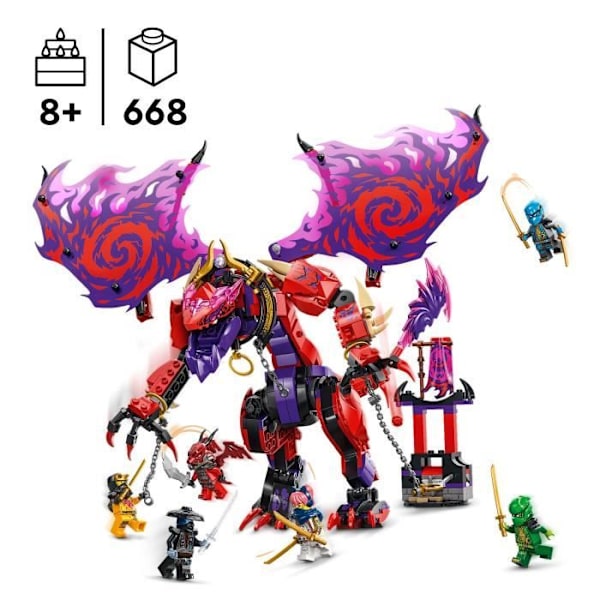 LEGO NINJAGO 71832 Croc-de-tonnerre: kaosdraken - Byggset från 8 år Flerfärgad