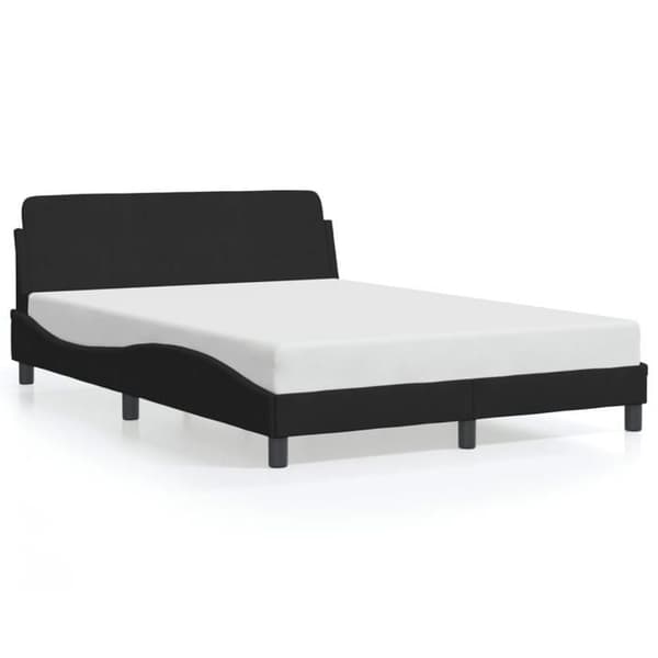 vidaXL Dover sängram svart 140x200 cm sammet 373194