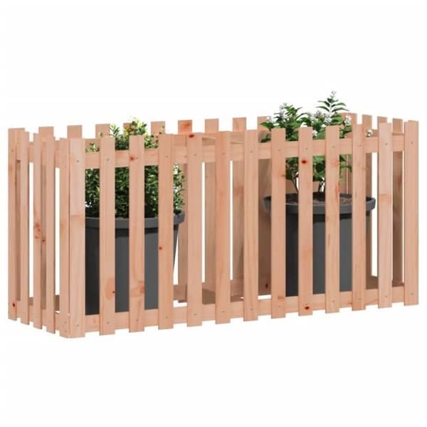 vidaXL Upphöjd trädgårdssäng Staket Design Solid Douglas Wood 832500