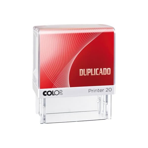 COLOP Printer 20 Självtryckande stämpel röd fast text DUPLICADO 14 x 38 mm