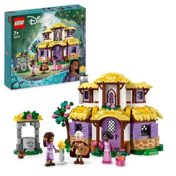 LEGO® Disney Wish 43231 Ashas stuga, dockhus med Asha, Sakina och Sabino minidockor och stjärnfigur