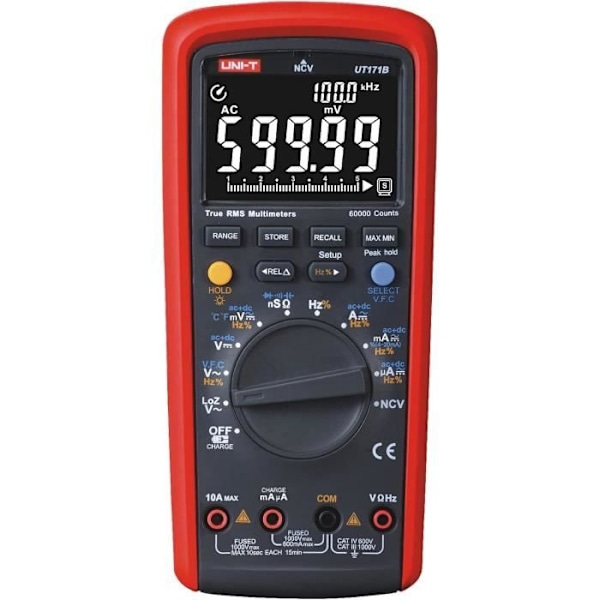 Universalmätare UT171B - Märke UNI-T - Professionell digital multimeter med mätningar av spänning, ström, motstånd, kapacitans