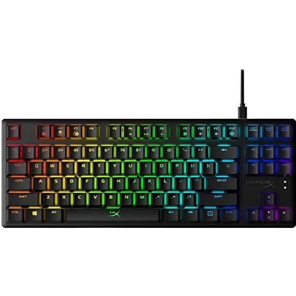 HyperX HX-KB7RDX-US Alloy Origins Core, RGB Mechanical Gaming Keyboard, No Numpad, HyperX Red Switches (US Layout)
