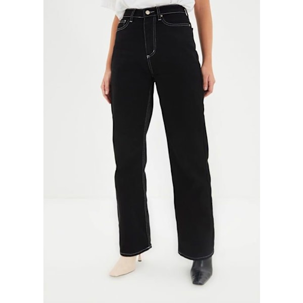 Trendyol Jeans - TWOAW22JE0719 - Damjeans Svart 34