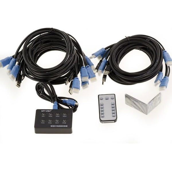 KVM-switch - Ej specificerad - 8 portar - HDMI och USB - Upplösning 4096x2160 - Fjärrkontroll ingår
