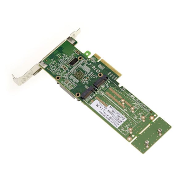 M2 PCIe 3.0 x8-kontrollkort för 4 M.2 NVMe M Key SSD:er. PLX PEX 8747 chipset