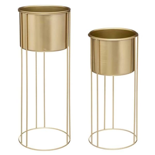 Set med 2 burkar "Artif" i guldmetall gyllene