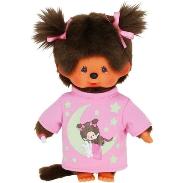 Puppa - SEKIGUCHI - Monchhichi - Luminös flicka - 20 cm - Mjuk kropp Rosa