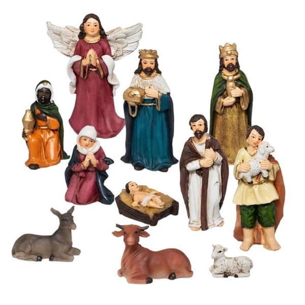 Julkort - Ospecificerad - Kit med 11 figurer - Resin - Flerfärgad - 7,5 cm mångfärgad