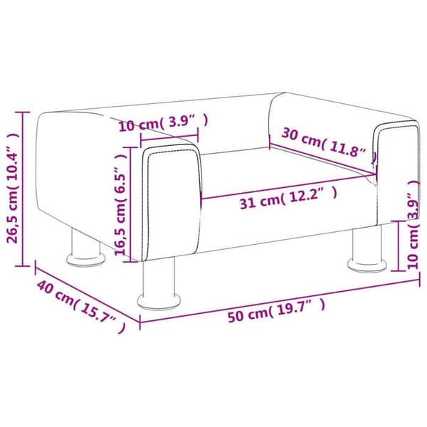 vidaXL Barnsoffa rosa 50x40x26,5 cm sammet, mini soffa, mini soffa-stol, mini soffa för barn, soffa med artikelnummer 3196339