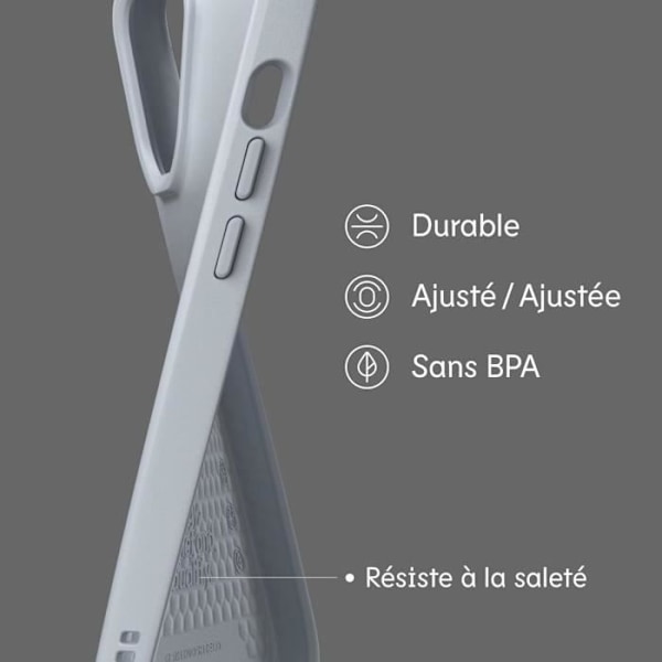Coque - RhinoShield - SolidSuit - Kompatibel med iPhone 15 - Stötskydd 3,5m - Minimalistisk design Svart
