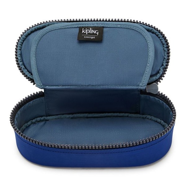 kipling Fluorescerande Blå Gul Pennfodral för flickor och pojkar - Back To School Duobox Pennfodral M Blue Ink C 209883 blå, fluorescerande gul