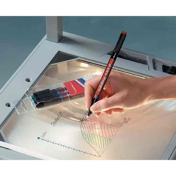 Permanent marker - EDDING - 141F - Chisel tip - Red - 0,6 mm Röd
