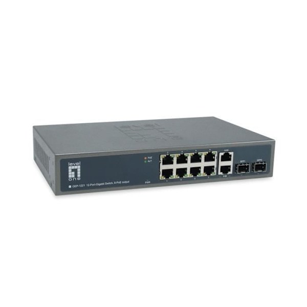 LEVELONE GEP-1221 OHANTERAD GIGABIT ETHERNET NÄTVERKSSWITCH (10-100