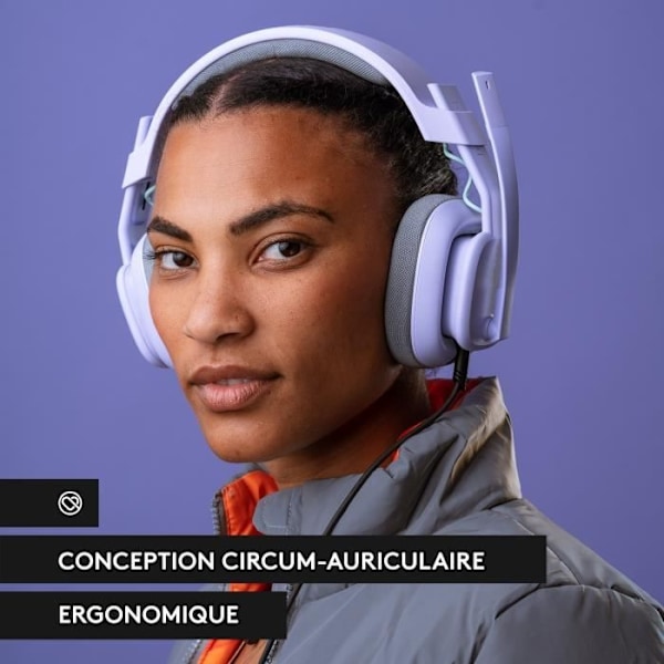 ASTRO A10 Wired Gaming Headset - 2:a generationen med mikrofon - Lila