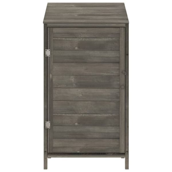 vidaXL Trädgårdsbod Antracit 55x52x112 cm Solid granträ 152180 antracit