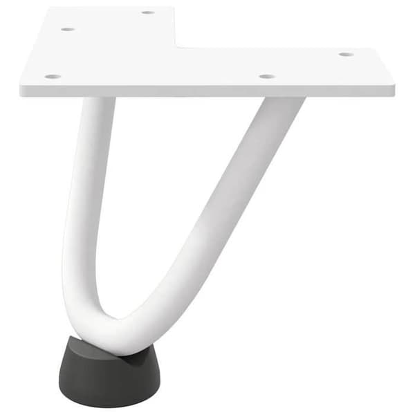 vidaXL Hårnålsbordben 4 st vit 10 cm 4012409