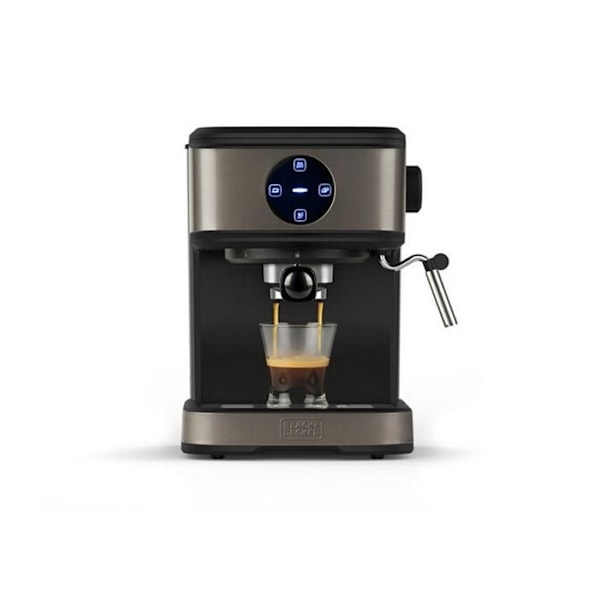 BLACK+DECKER BXCO850E espressomaskin - 850W - 20 barer - 2 koppar - Ångfunktion - Automatisk avstängning
