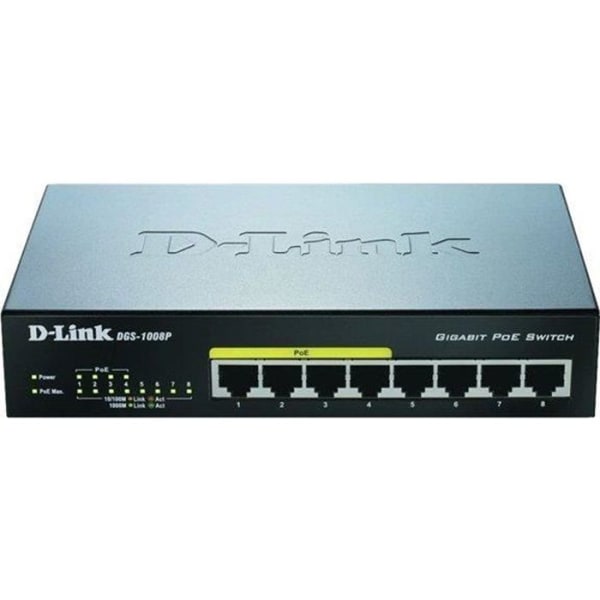 D-Link DGS-1008P - 8-ports Gigabit-switch