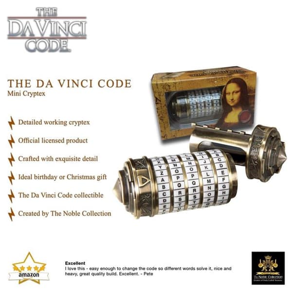 Figurine i miniatyr - miniatyrfigur The noble collection - NN5335 - The Da Vinci Code Mini Cryptex