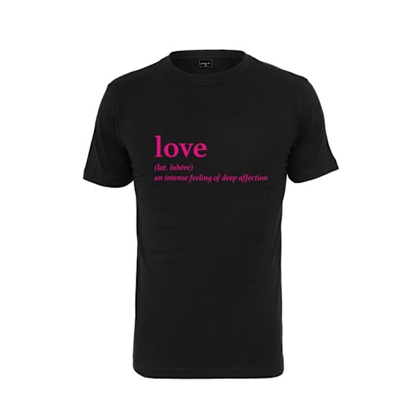 T-shirt Dam - Mister Tee - Kärleksdefinition - 100% Bomull - Kortärmad - Rundad Halsringning svart XS
