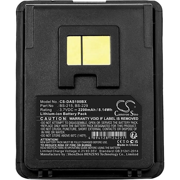 Batteri - TECHTEK - Datalogic Mobile Scorpio - 2200mAh - Li-ion - 3.7V