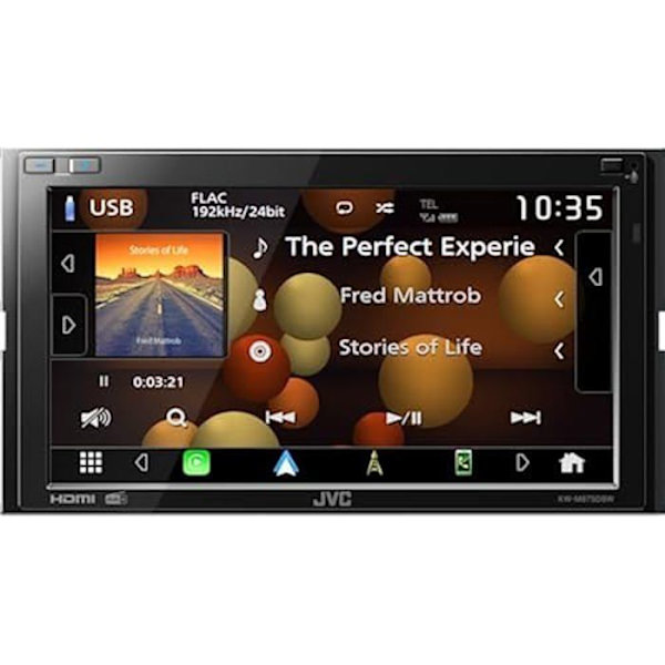 JVC KW-M875DBW - 17,3 cm (6,8 tum) pekskärm multimediabilradio med trådlös Apple CarPlay och trådlös Androdi Auto (4 x