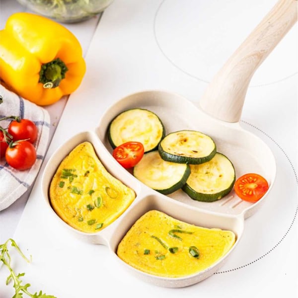 Stekpanna - KLAUSBERG - KB-7825 - Marmorbeläggning - 3 sektioner - Ergonomisk non-stick grädde