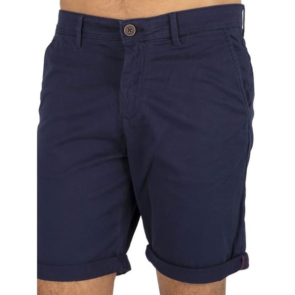 Bermuda herr JACK & JONES rak passform stretch marinblå - 98% bomull 2% elastan Blå XL
