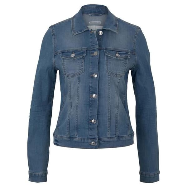 Funktioner: Denimjacka med bröstfickor. Med patchade bröstfickor och sidfickor. Långa ärmar med Ke-krage Ljus stenblå denim S