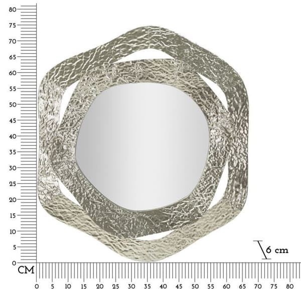 Väggspegel Design "Aury" 75cm Silver