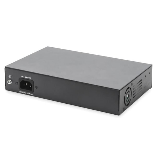 DIGITUS 8-PORTAR GIGABIT POE SWITCH, 19'', OHANTERAD, 2 MO LÄNKAR