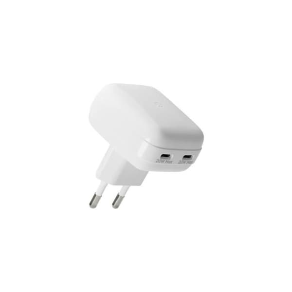 Nätadapter - DBRAMANTE1928 - rchargPro-EU - 2xUSB-C - Snabbladdning - 20W Vit