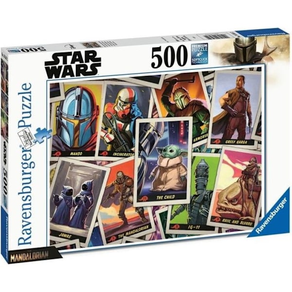 500 bitars pussel Baby Yoda Star Wars Mandalorian - Ravensburger Flerfärgad