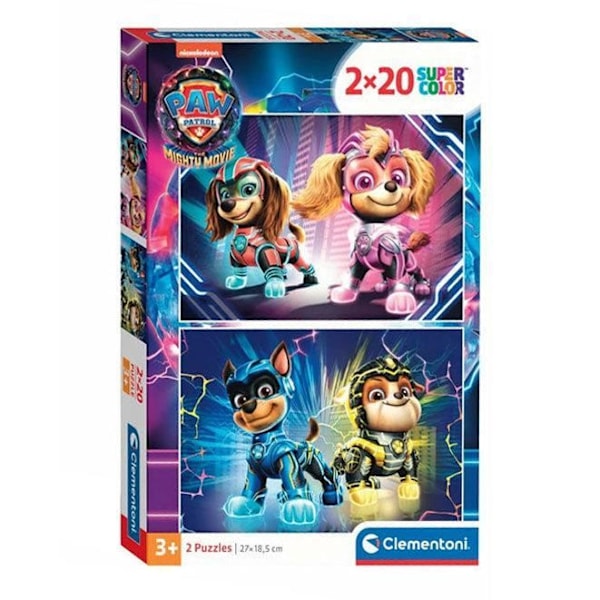 Clementoni pussel super färg Paw Patrol, 2x20st.