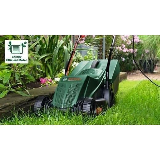 Bosch Gräsklippare UniversalRotak 34V-26 (1 300 W, klippbredd: 34 cm, uppsamlingskorg 40 liter)
