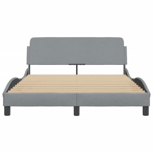 vidaXL Dover sängram ljusgrå 140x190 cm tyg 373165