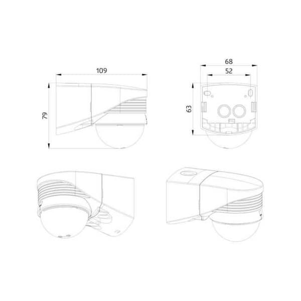 Rörelsedetektor - BEG - LC-PLUS280-BL - 280° detektering - Vit - LUXOMAT-serien Vit