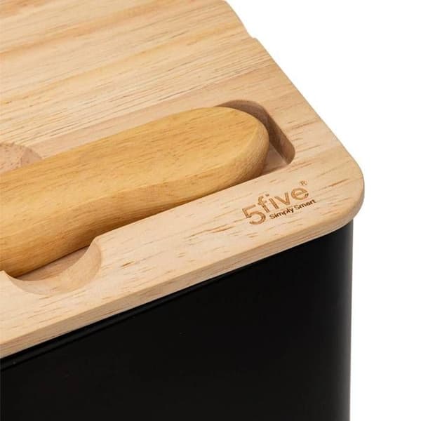 Brödlåda med kniv "Color Edition" - 5five Svart